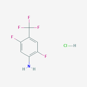 molecular formula C7H5ClF5N B2740986 2,5-Difluoro-4-(trifluoromethyl)aniline;hydrochloride CAS No. 2287331-32-0