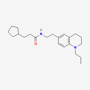 molecular formula C22H34N2O B2740988 3-环戊基-N-(2-(1-丙基-1,2,3,4-四氢喹啉-6-基)乙基)丙酰胺 CAS No. 955527-47-6