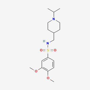 molecular formula C17H28N2O4S B2740998 N-((1-isopropylpiperidin-4-yl)methyl)-3,4-dimethoxybenzenesulfonamide CAS No. 953207-64-2