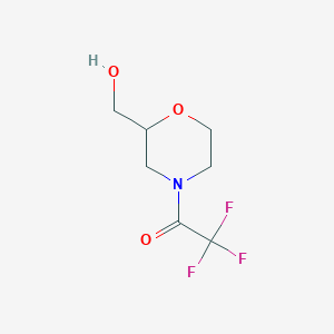 molecular formula C7H10F3NO3 B2741000 2,2,2-Trifluoro-1-[2-(hydroxymethyl)morpholin-4-yl]ethanone CAS No. 1518982-43-8