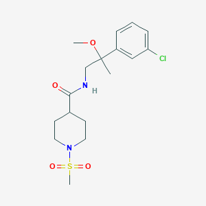 molecular formula C17H25ClN2O4S B2741002 N-(2-(3-chlorophenyl)-2-methoxypropyl)-1-(methylsulfonyl)piperidine-4-carboxamide CAS No. 1798511-81-5