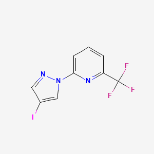 molecular formula C9H5F3IN3 B2741012 2-(4-iodo-1H-pyrazol-1-yl)-6-(trifluoromethyl)pyridine CAS No. 1466058-19-4