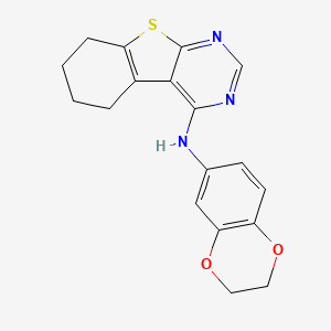 N-(2,3-dihydro-1,4-benzodioxin-6-yl)-5,6,7,8-tetrahydro[1]benzothieno[2,3-d]pyrimidin-4-amine