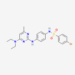molecular formula C21H24BrN5O2S B2741025 4-bromo-N-(4-((4-(diethylamino)-6-methylpyrimidin-2-yl)amino)phenyl)benzenesulfonamide CAS No. 923122-25-2