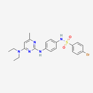 molecular formula C21H24BrN5O2S B2741025 4-bromo-N-(4-{[4-(diethylamino)-6-methylpyrimidin-2-yl]amino}phenyl)benzene-1-sulfonamide CAS No. 923122-25-2