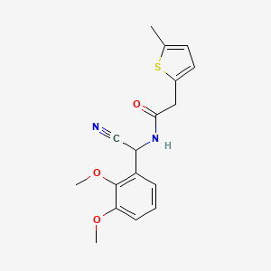 molecular formula C17H18N2O3S B2741040 N-[cyano(2,3-dimethoxyphenyl)methyl]-2-(5-methylthiophen-2-yl)acetamide CAS No. 1333672-91-5
