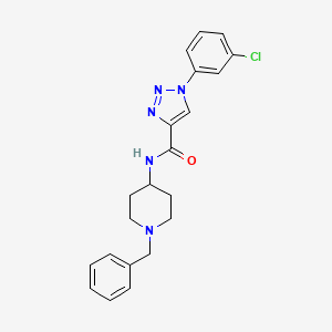 molecular formula C21H22ClN5O B2741054 N-(1-benzylpiperidin-4-yl)-1-(3-chlorophenyl)triazole-4-carboxamide CAS No. 951602-39-4