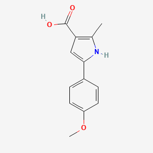 molecular formula C13H13NO3 B2741070 5-(4-Methoxyphenyl)-2-methyl-1H-pyrrole-3-carboxylic acid CAS No. 1226059-85-3