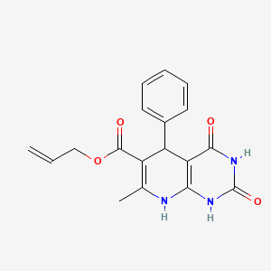 molecular formula C18H17N3O4 B2741071 Allyl 7-methyl-2,4-dioxo-5-phenyl-1,2,3,4,5,8-hexahydropyrido[2,3-d]pyrimidine-6-carboxylate CAS No. 683778-97-4