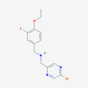 molecular formula C14H15BrFN3O B2741073 [(5-Bromopyrazin-2-yl)methyl][(4-ethoxy-3-fluorophenyl)methyl]amine CAS No. 2094650-40-3