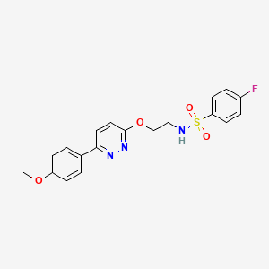 4-fluoro-N-(2-((6-(4-methoxyphenyl)pyridazin-3-yl)oxy)ethyl)benzenesulfonamide