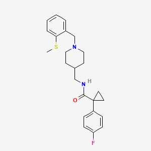 1-(4-fluorophenyl)-N-((1-(2-(methylthio)benzyl)piperidin-4-yl)methyl)cyclopropanecarboxamide