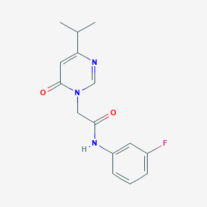 N-(3-fluorophenyl)-2-(4-isopropyl-6-oxopyrimidin-1(6H)-yl)acetamide