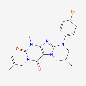 9-(4-bromophenyl)-1,7-dimethyl-3-(2-methylallyl)-6,7,8,9-tetrahydropyrimido[2,1-f]purine-2,4(1H,3H)-dione