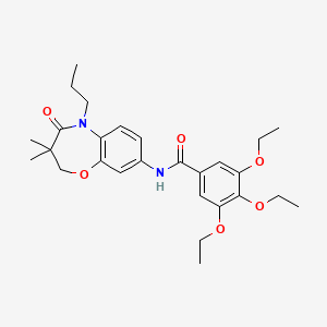 N-(3,3-dimethyl-4-oxo-5-propyl-2,3,4,5-tetrahydrobenzo[b][1,4]oxazepin-8-yl)-3,4,5-triethoxybenzamide