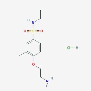 4-(2-aminoethoxy)-N-ethyl-3-methylbenzene-1-sulfonamide hydrochloride