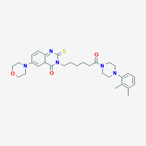 molecular formula C30H39N5O3S B2741118 3-{6-[4-(2,3-Dimethylphenyl)piperazin-1-yl]-6-oxohexyl}-6-(morpholin-4-yl)-2-sulfanylidene-1,2,3,4-tetrahydroquinazolin-4-one CAS No. 689770-24-9