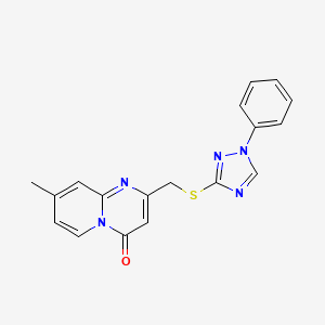 8-Methyl-2-[(1-phenyl-1,2,4-triazol-3-yl)sulfanylmethyl]pyrido[1,2-a]pyrimidin-4-one
