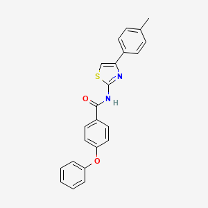 molecular formula C23H18N2O2S B2741143 N-[4-(4-methylphenyl)-1,3-thiazol-2-yl]-4-phenoxybenzamide CAS No. 324759-02-6