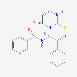 N-[2-oxo-1-(4-oxo-2-sulfanylidene-1H-pyrimidin-3-yl)-2-phenylethyl]benzamide