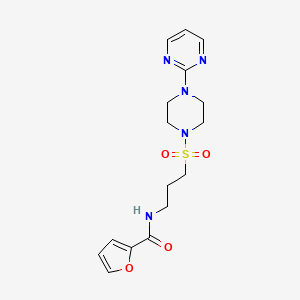 molecular formula C16H21N5O4S B2741167 N-(3-((4-(pyrimidin-2-yl)piperazin-1-yl)sulfonyl)propyl)furan-2-carboxamide CAS No. 1021221-76-0