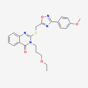 3-(3-ethoxypropyl)-2-(((3-(4-methoxyphenyl)-1,2,4-oxadiazol-5-yl)methyl)thio)quinazolin-4(3H)-one
