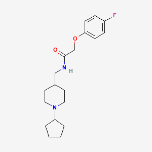molecular formula C19H27FN2O2 B2741185 N-((1-环戊基哌啶-4-基)甲基)-2-(4-氟苯氧基)乙酰胺 CAS No. 953932-60-0