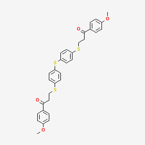 1-(4-Methoxyphenyl)-3-({4-[(4-{[3-(4-methoxyphenyl)-3-oxopropyl]sulfanyl}phenyl)sulfanyl]phenyl}sulfanyl)-1-propanone