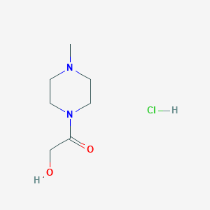 molecular formula C7H15ClN2O2 B2741188 2-Hydroxy-1-(4-methylpiperazin-1-yl)ethanone hydrochloride CAS No. 2365419-70-9