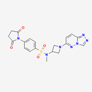 N-(1-([1,2,4]triazolo[4,3-b]pyridazin-6-yl)azetidin-3-yl)-4-(2,5-dioxopyrrolidin-1-yl)-N-methylbenzenesulfonamide