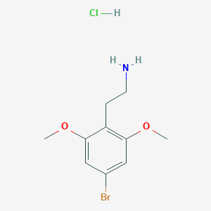 molecular formula C10H15BrClNO2 B2741199 2-(4-溴-2,6-二甲氧基苯基)乙胺；盐酸盐 CAS No. 2490432-26-1
