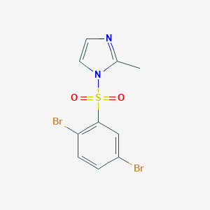 molecular formula C10H8Br2N2O2S B274120 1-[(2,5-dibromophenyl)sulfonyl]-2-methyl-1H-imidazole 