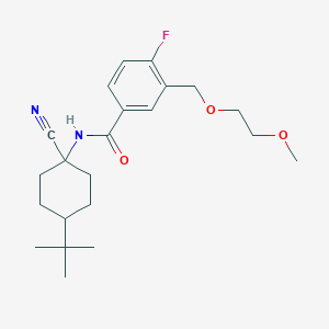 N-(4-tert-butyl-1-cyanocyclohexyl)-4-fluoro-3-[(2-methoxyethoxy)methyl]benzamide