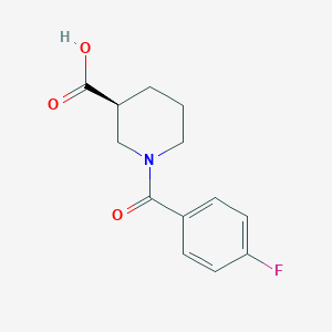 molecular formula C13H14FNO3 B2741208 (3S)-1-(4-fluorobenzoyl)piperidine-3-carboxylic acid CAS No. 851882-87-6