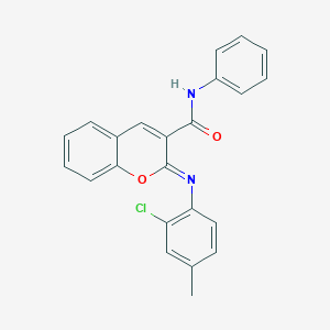 (2Z)-2-[(2-chloro-4-methylphenyl)imino]-N-phenyl-2H-chromene-3-carboxamide