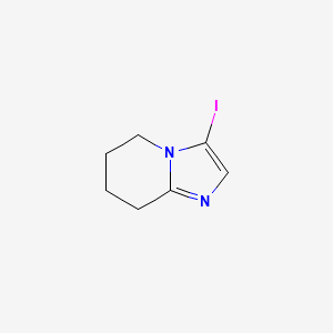molecular formula C7H9IN2 B2741213 3-Iodo-5,6,7,8-tetrahydroimidazo[1,2-a]pyridine CAS No. 1373338-08-9