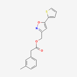 (5-(Thiophen-2-yl)isoxazol-3-yl)methyl 2-(m-tolyl)acetate