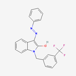 1-[3-(trifluoromethyl)benzyl]-1H-indole-2,3-dione 3-(N-phenylhydrazone)