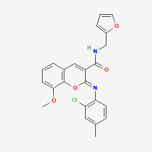 (2Z)-2-[(2-chloro-4-methylphenyl)imino]-N-(furan-2-ylmethyl)-8-methoxy-2H-chromene-3-carboxamide