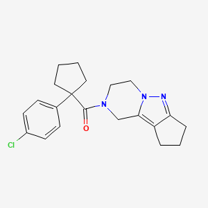 (1-(4-chlorophenyl)cyclopentyl)(3,4,8,9-tetrahydro-1H-cyclopenta[3,4]pyrazolo[1,5-a]pyrazin-2(7H)-yl)methanone