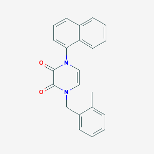 1-[(2-Methylphenyl)methyl]-4-naphthalen-1-ylpyrazine-2,3-dione