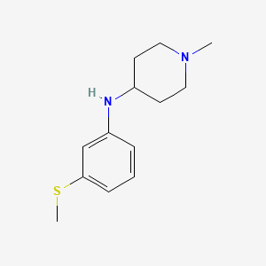 molecular formula C13H20N2S B2741253 1-甲基-N-[3-(甲基硫醚基)苯基]哌啶-4-胺 CAS No. 416883-11-9