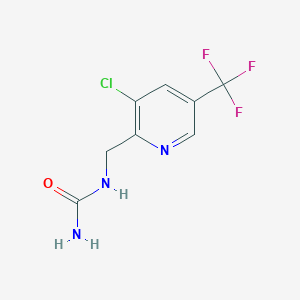 molecular formula C8H7ClF3N3O B2741258 {[3-Chloro-5-(trifluoromethyl)pyridin-2-yl]methyl}urea CAS No. 2062072-70-0