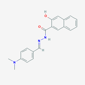 molecular formula C20H19N3O2 B274126 N'-[4-(dimethylamino)benzylidene]-3-hydroxy-2-naphthohydrazide 