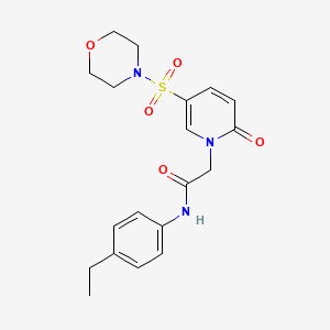 molecular formula C19H23N3O5S B2741262 N-(4-乙基苯基)-2-[5-(吗啉-4-基磺酰)-2-氧代吡啶-1(2H)-基]乙酰胺 CAS No. 1251660-67-9