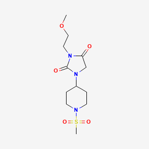 3-(2-Methoxyethyl)-1-(1-(methylsulfonyl)piperidin-4-yl)imidazolidine-2,4-dione