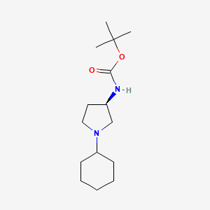 molecular formula C15H28N2O2 B2741276 (R)-tert-Butyl 1-cyclohexylpyrrolidin-3-ylcarbamate CAS No. 762285-78-9