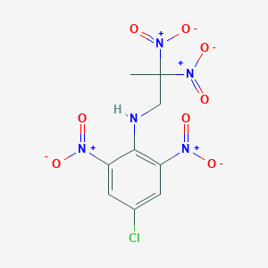 molecular formula C9H8ClN5O8 B274128 4-chloro-N-(2,2-dinitropropyl)-2,6-dinitroaniline 