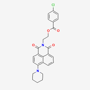 2-(1,3-Dioxo-6-piperidin-1-ylbenzo[de]isoquinolin-2-yl)ethyl 4-chlorobenzoate