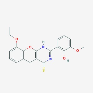 9-ethoxy-2-(2-hydroxy-3-methoxyphenyl)-3H-chromeno[2,3-d]pyrimidine-4(5H)-thione